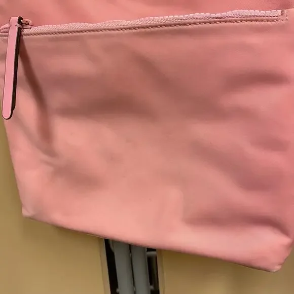KATE SPADE Jae Flat Nylon Crossbody Bag Pink Leather Strap Exterior Marks - Picture 3 of 12